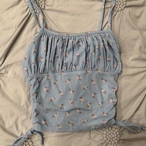 Tillys Ruched Floral Tank